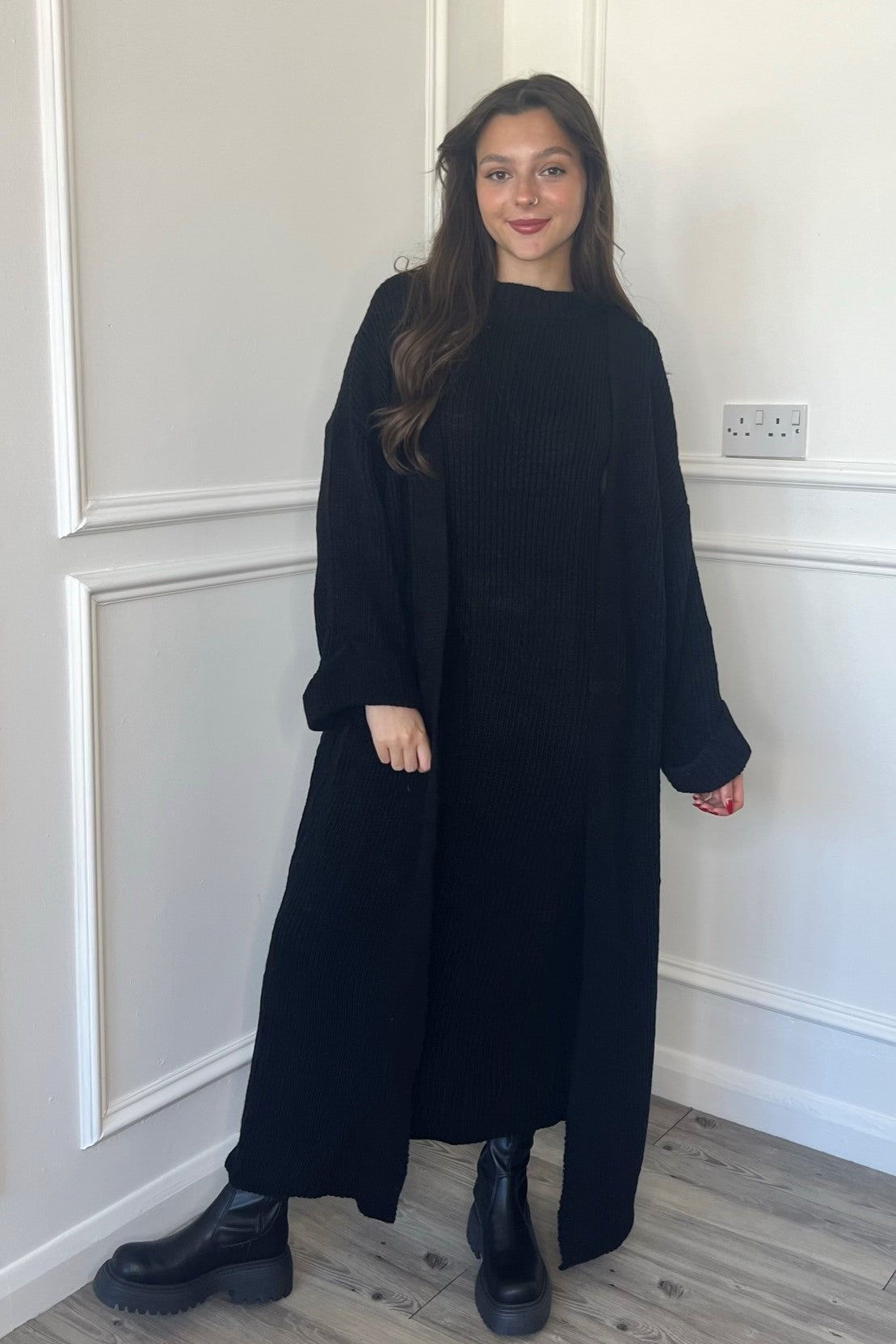 Arya Knitted Co-Ord Black - Main Image