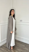 Basic Open Abaya - Grey