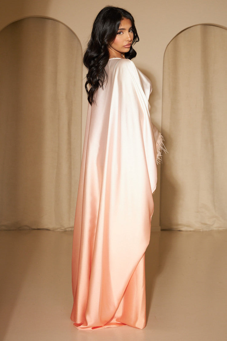 Ombre Kaftan Dress - Peach