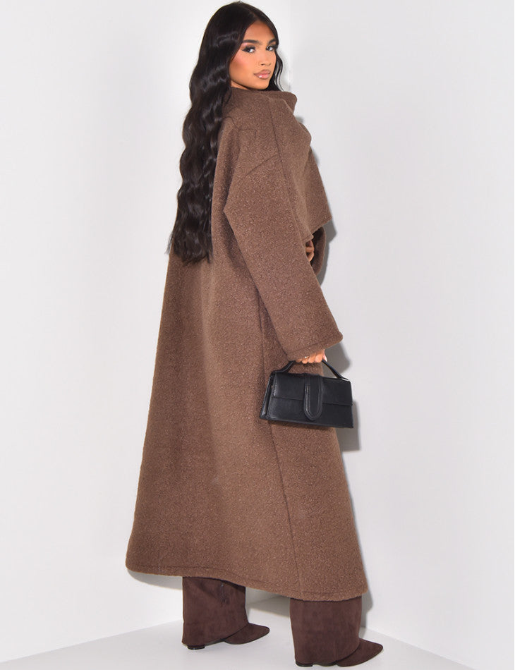 Ria Scarf Coat - Choco