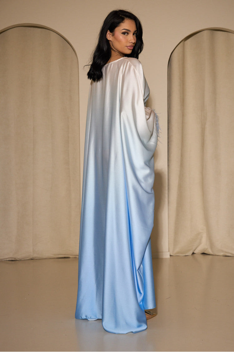 Ombre Kaftan Dress - Light Blue