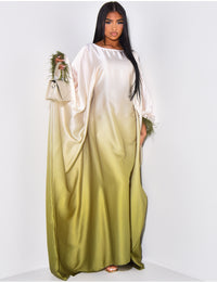 Ombre Kaftan Dress - Green