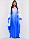 Ombre Kaftan Dress - Royal Blue