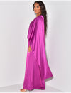 Siya Cape Dress - Plum