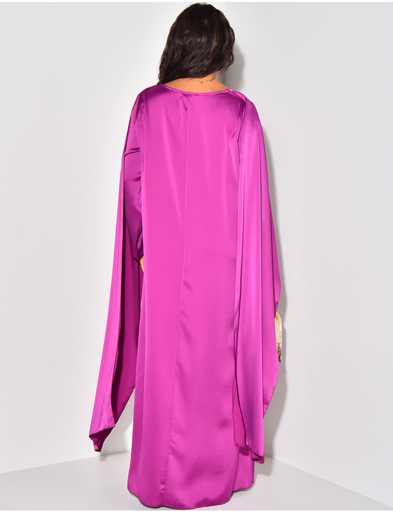 Siya Cape Dress - Plum