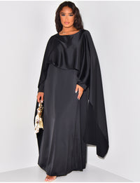 Siya Cape Dress - Black