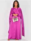 Siya Cape Dress - Plum