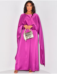 Siya Cape Dress - Plum