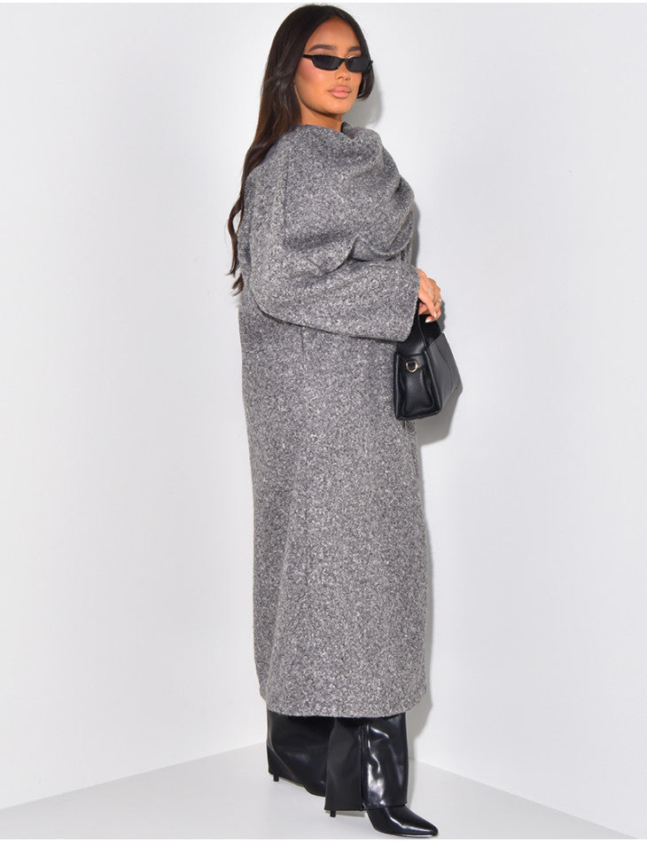 Ria Scarf Coat - Grey