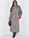 Ria Scarf Coat - Grey