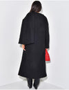 Ria Scarf Coat - Black