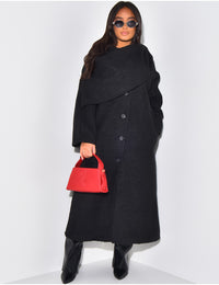 Ria Scarf Coat - Black